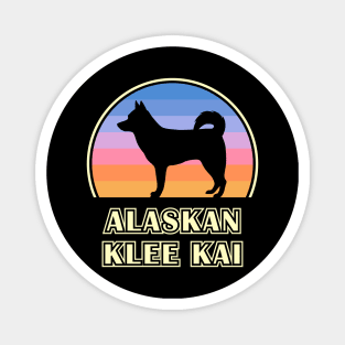 Alaskan Klee Kai Vintage Sunset Dog Magnet